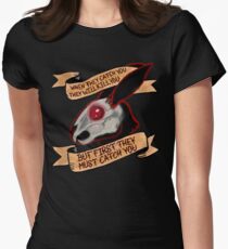Black rabbit of inle (plain background) Women's Fitted T-Shirt