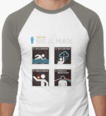 How to Be a Man Men's Baseball ¾ T-Shirt