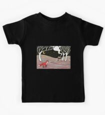 Stargazing - Fox in der Nacht - Original Linolschnitt von Francesca Whetnall Kinder T-Shirt
