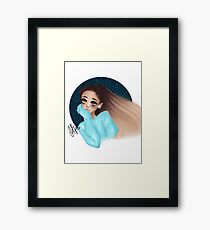 Girl cartoon Framed Print