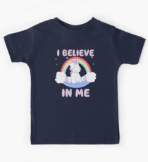 Cute Unicorn I Believe In Me T Shirt Kids Tee