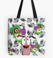 Courage the Cowardly Dog and the Ooga Booga Mask Tote Bag