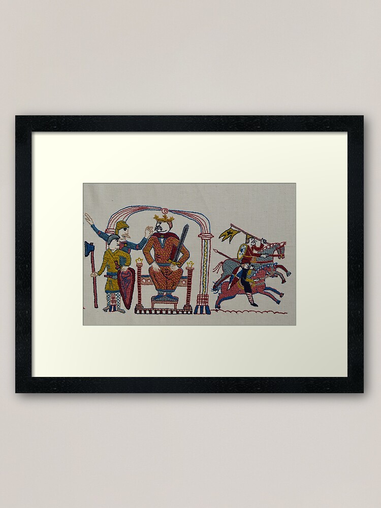 Alternate view of Harold sends out his messengers Framed Art Print