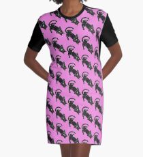Lucky Kitty Graphic T-Shirt Dress
