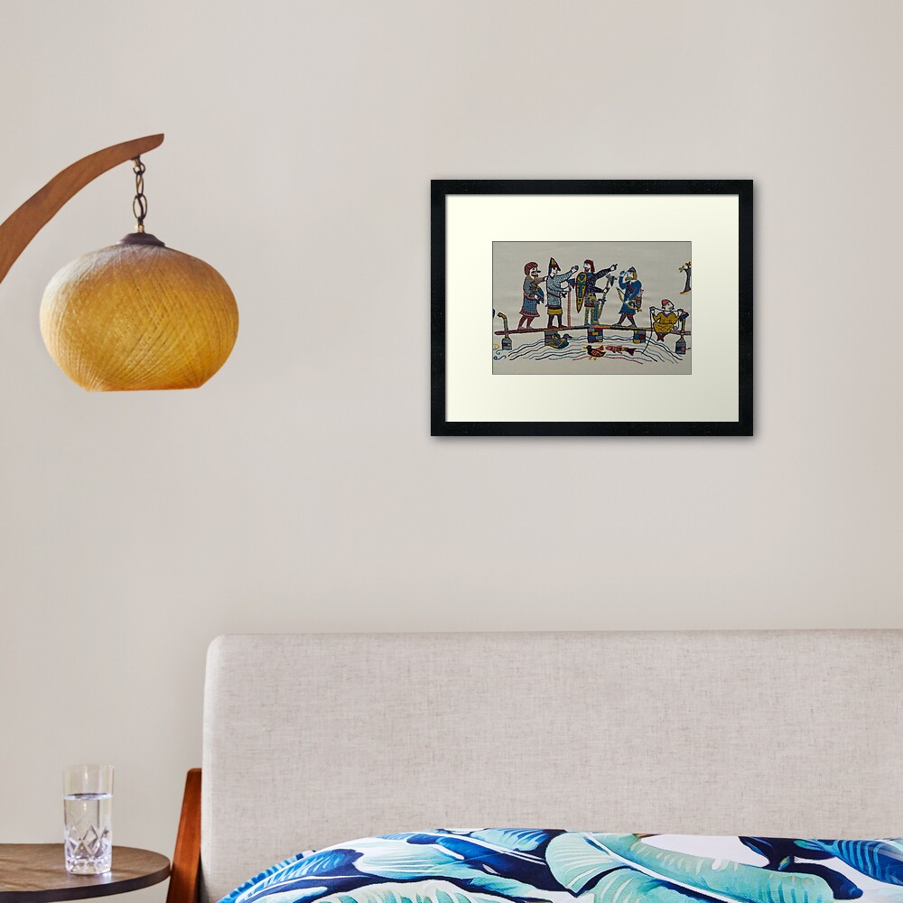 On the bridge Framed Art Print