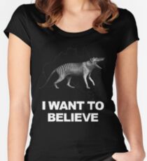 Thylacine - I Want To Believe Women's Fitted Scoop T-Shirt