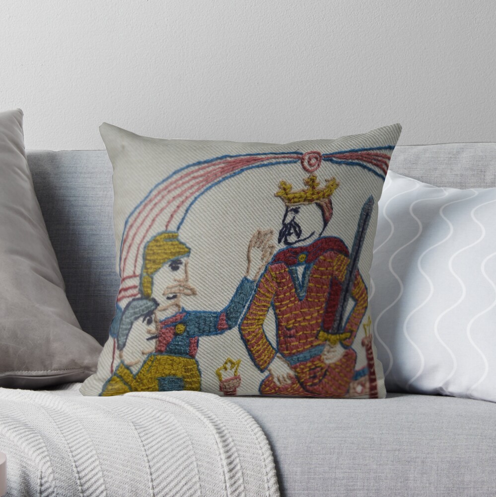 Harold hears of the invasion Throw Pillow