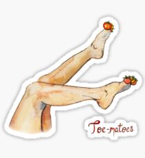Vegetable Legs Pun Painting Sticker