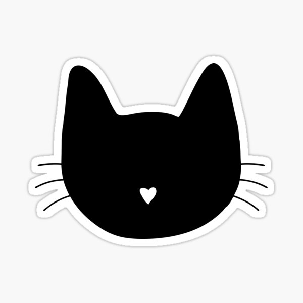Cat Heart Nose Sticker