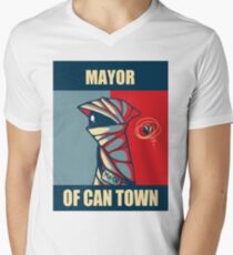 Mayor of Can Town Men's V-Neck T-Shirt