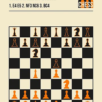 The Italian Game Chess Openings Art Book Cover Poster Postcard