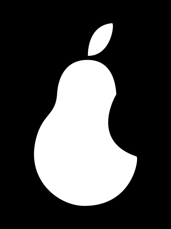 "Pear - Apple Logo" by Acselerator | Redbubble