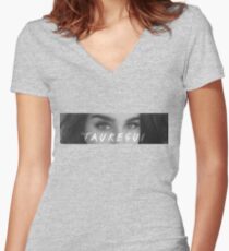 Camiseta entallada de cuello en V Ojos de Lauren Jauregui
