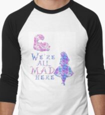 Pink and purple all mad Men's Baseball ¾ T-Shirt