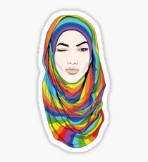 Rainbow hijab Sticker