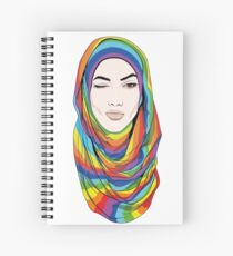 Rainbow hijab Spiral Notebook