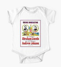 "UNION NOMINATION" Lincoln for President Print Short Sleeve Baby One-Piece