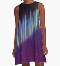 Northern Lights Print A-Line Dress