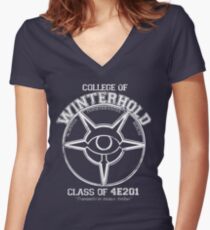 Winterhold College Graduate Women's Fitted V-Neck T-Shirt