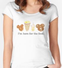 Here for the food. Women's Fitted Scoop T-Shirt