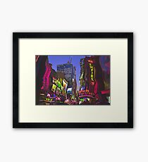 Melting in Times Square Framed Print
