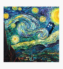 Tardis Starry Night Photographic Print