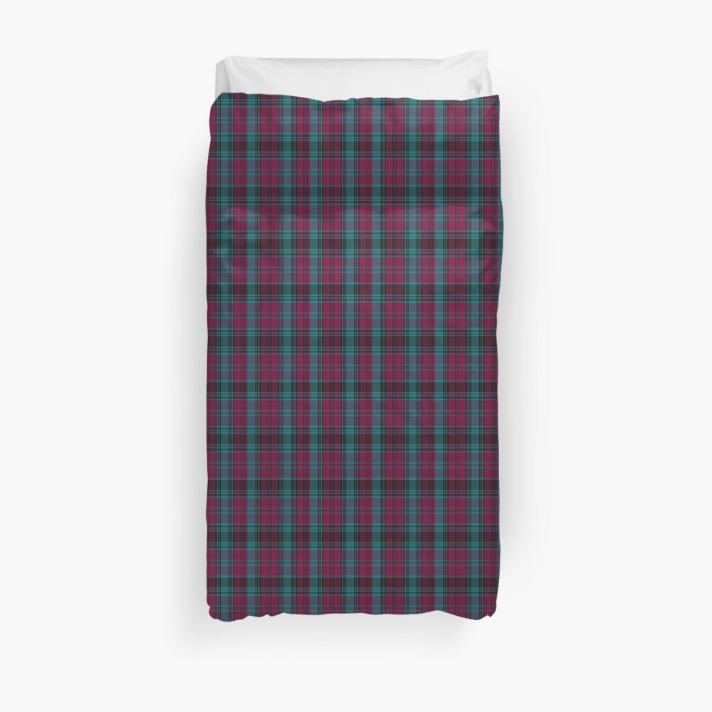 01550 Alma College Tartan Duvet Cover