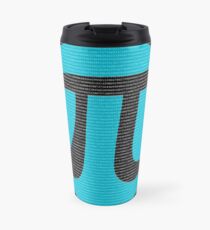 First 10,000 digits of Pi, blue on black. Travel Mug