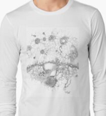 Bacteriophage ballet, ink drawing on paper by Regina Valluzzi Long Sleeve T-Shirt