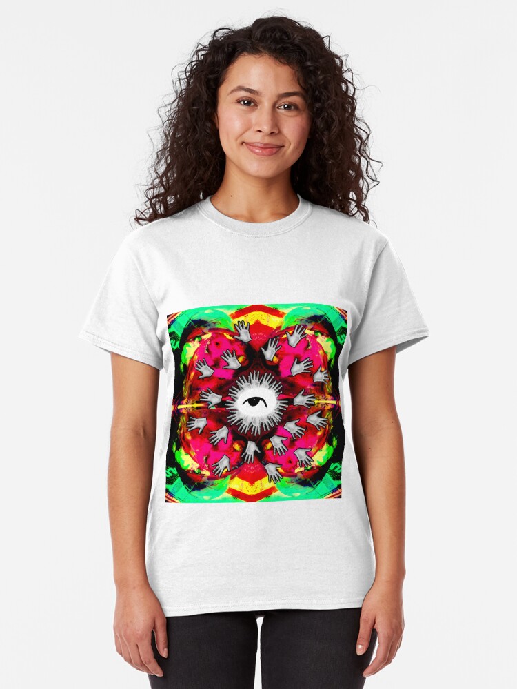 Alternate view of Hand me the food (Color Vomit) Classic T-Shirt