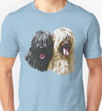 Black & Fawn Briards Unisex T-Shirt