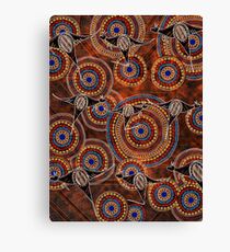 Kangaroo Dot Painting Canvas Print