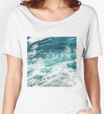 Blue Ocean Waves Women's Relaxed Fit T-Shirt