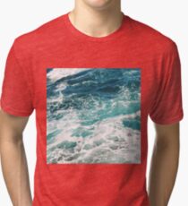 Blue Ocean Waves Tri-blend T-Shirt