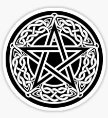 Celtic Pentagram or Pentacle white Sticker