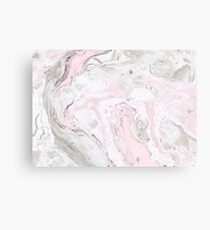 Pink and Gray Marble Print Canvas Print