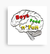 Boys food fun Canvas Print