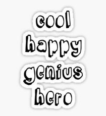 Cool Happy Genius Hero Sticker
