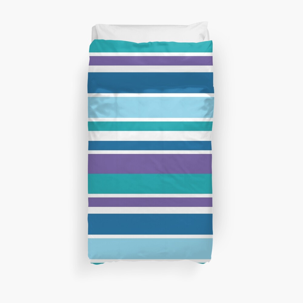 Anchor Coastal Teal Purple Blue Nautical Summer Duvet Cover