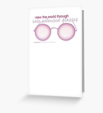 Rose Coloured Glasses © Vicki Ferrari Greeting Card