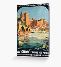 Avignon, French Travel Poster Greeting Card