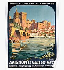 Avignon, French Travel Poster Poster