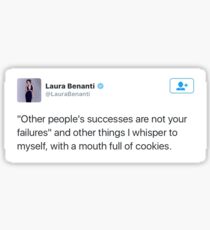 laura benanti - mouth full of cookies Sticker