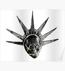 THE PURGE: liberty MASK BW Poster