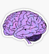 purple pink blue brain Sticker