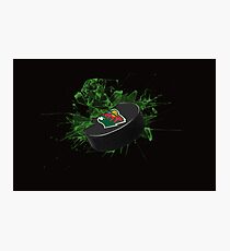 Minnesota Wild Puck Photographic Print