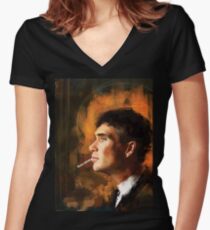 Tommy Shelby Women's Fitted V-Neck T-Shirt