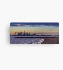 The river to the city Canvas Print