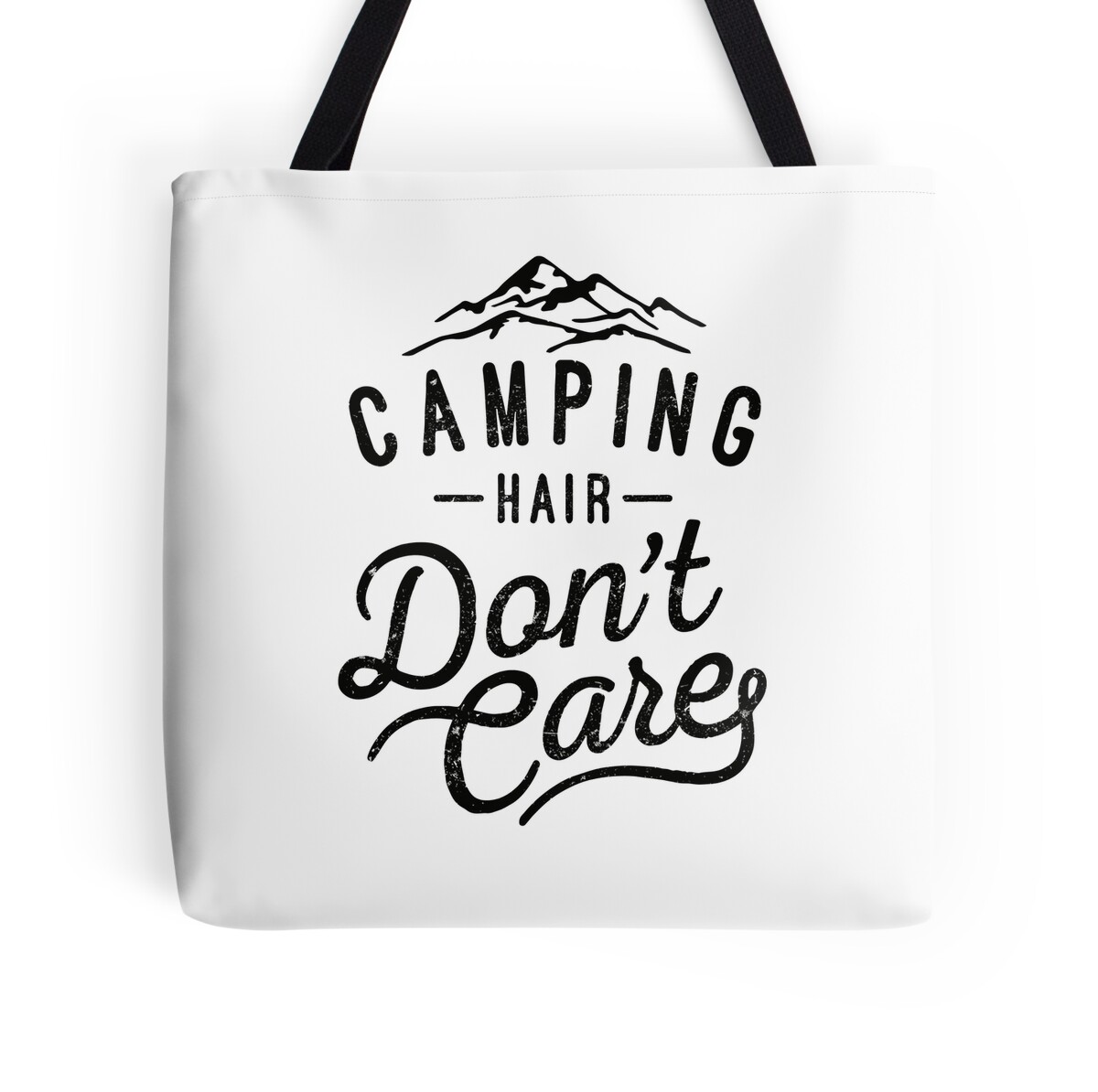 Download "Camping Hair Don't Care" Tote Bags by beatdesigns | Redbubble
