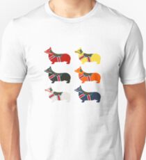 Dala Corgis - Schwedisches Dalapferd Unisex T-Shirt